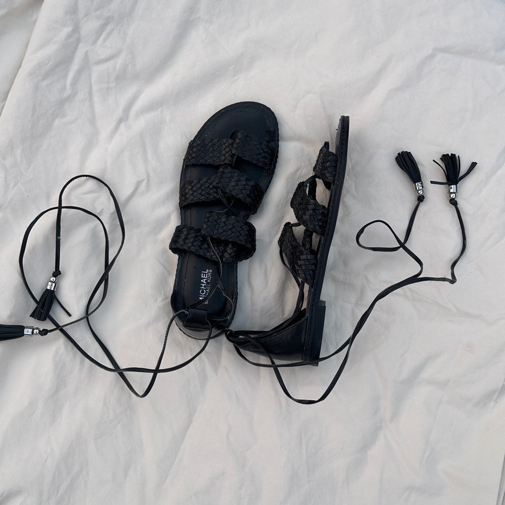 Michael Kors Black Strappy Sandals